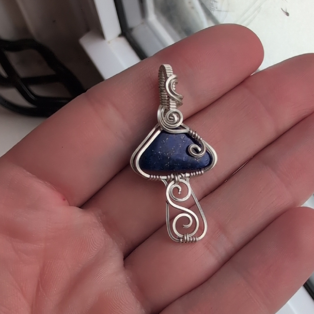 Sterling Silver Mushroom Pendant